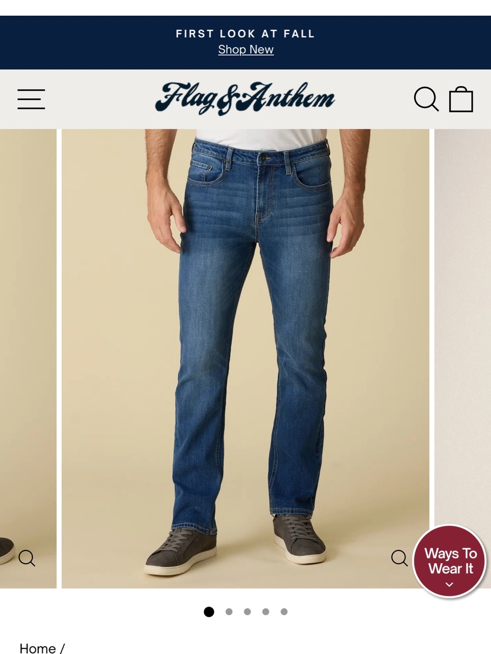 Flag & Anthem Classic Dark Blue Straight-Leg Men’s Jeans